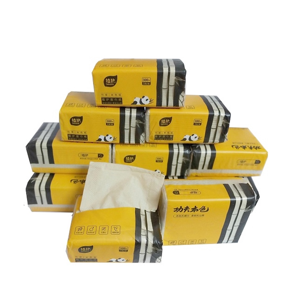 Free Ship - Thùng 30 giấy ăn gấu trúc PANDA giấy 3 lớp siêu dai - 300 tờ /1 gói