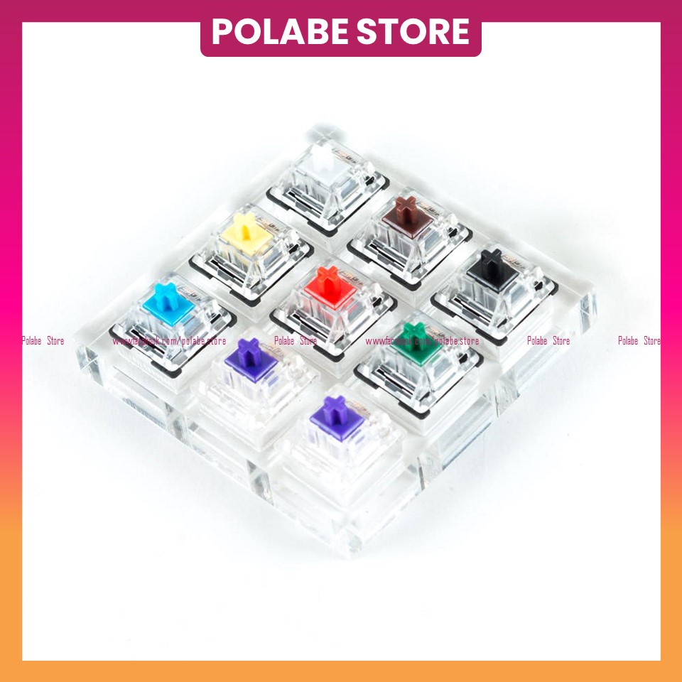 Switch Tester Mica Switch Base Đế gắn switch bàn phím cơ nhiều kích thước 16 25 36 60 104 slot đựng switch Polabe Studio