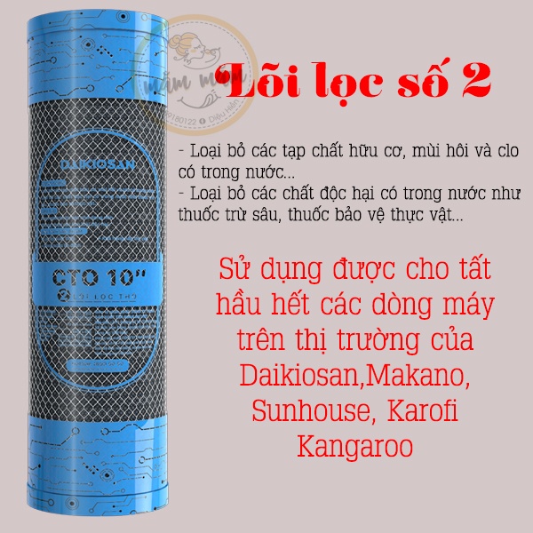 Combo 3 lõi lọc nước Đại Việt, sử dụng được cho mọi máy lọc nước