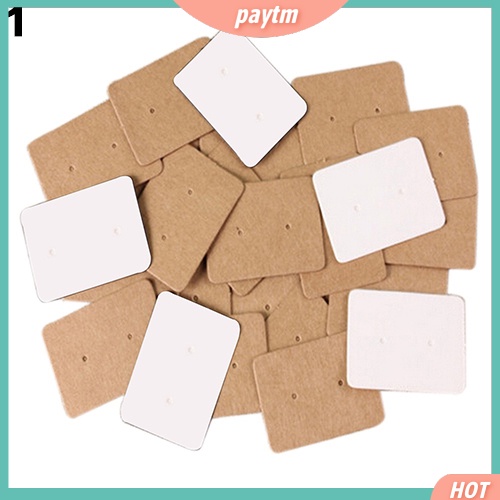 (PTM) Set 100 Tấm Nhựa Trưng Bày Bông Tai Kích Thước 25x35mm