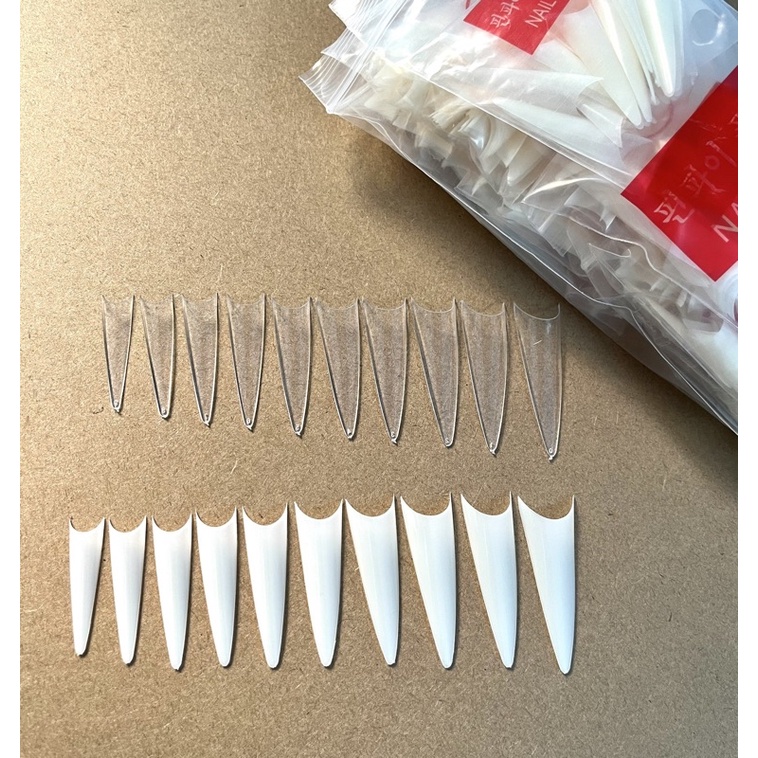 Móng tip nhọn dài 500m/ túi  -  - móng típ nối móng tay chân - Sushi nail mi