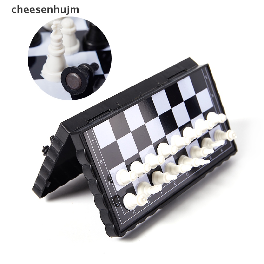Bộ Bàn Cờ Vua Mini 32 Quân Cờ VN Bằng Nhựa Có Thể Gấp Gọn Tiện Dụng Cho Bé