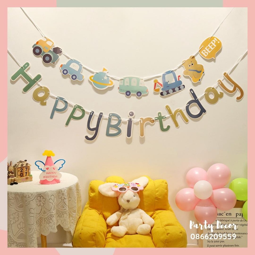 Dây chữ happy birthday nhiều mẫu trang trí sinh nhật, trang trí thôi nôi cho bé, trang trí tiệc party decor
