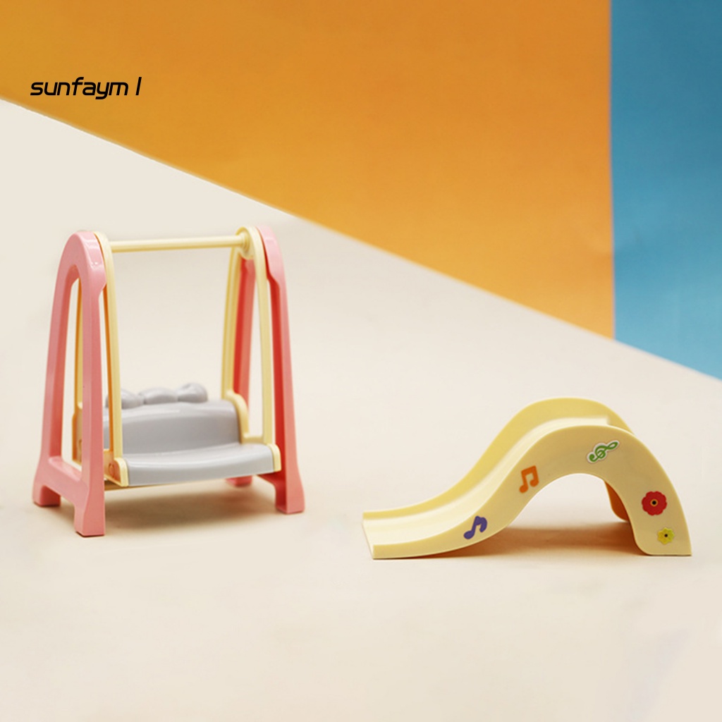 1 Set Mô Hình Xích Đu Đồ Chơi Bằng Nhựa Không Phai Màu Trang Trí Nhà Búp Bê