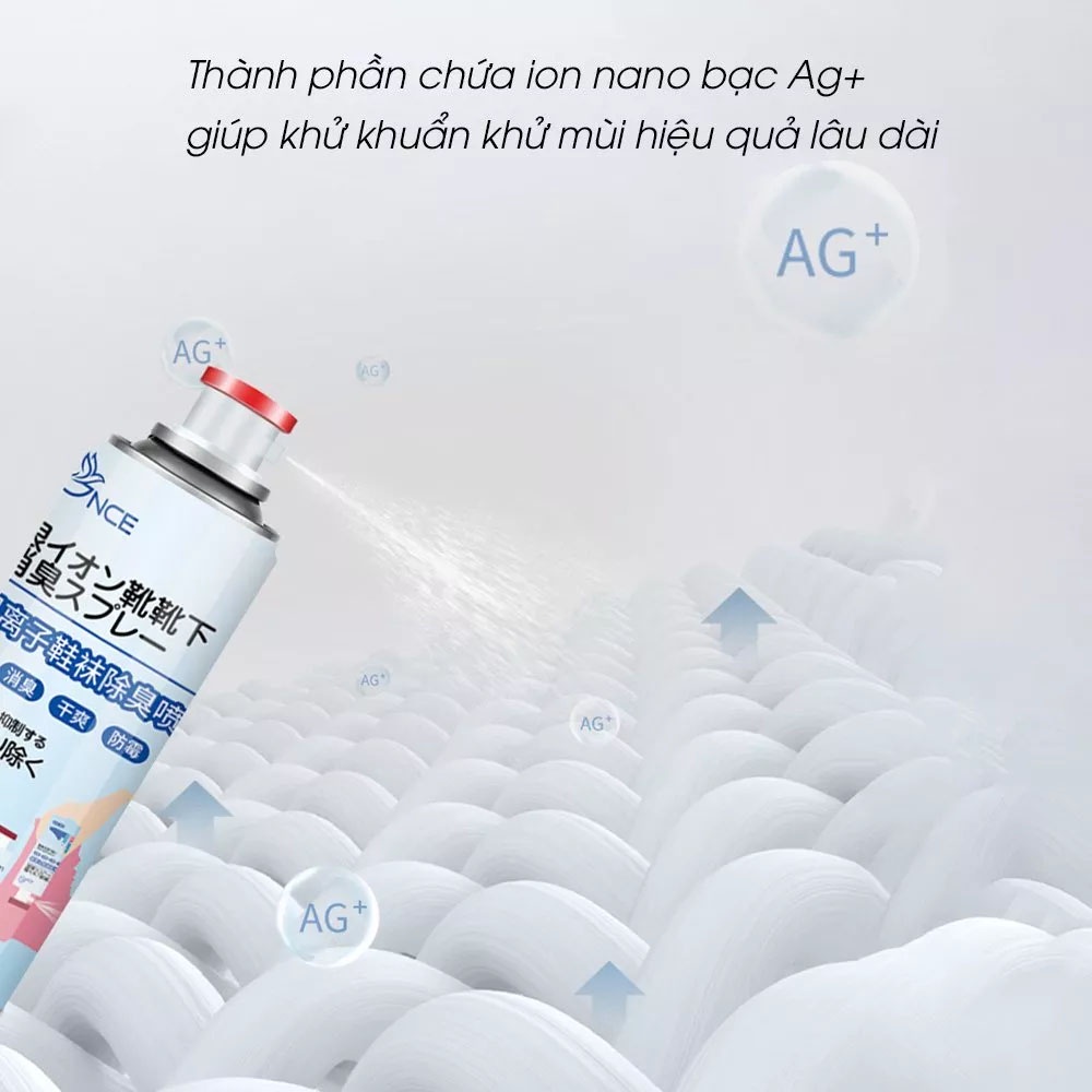 Bình Chai Xịt Khử Mùi Giày Dép Công Nghệ Nano Bạc Khử mùi diệt vi khuẩn hiệu quả