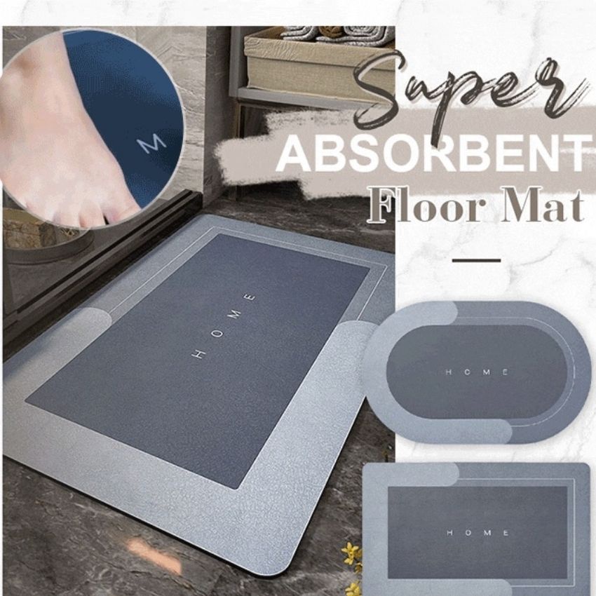 Thảm lau chân chống trơn trượt silicon cho nhà tắm, nhà vệ sinh thấm hút nước cực tốt