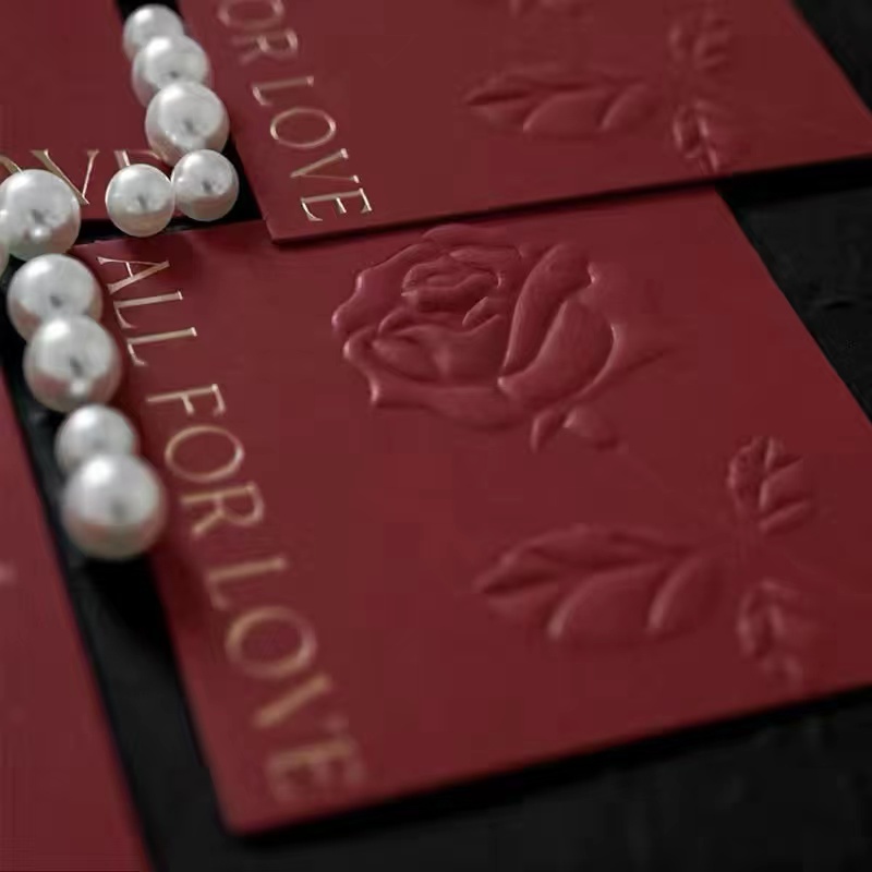 Thiệp Hoa Hồng Dập Nổi Bằng Giấy Dùng Để Trang Trí Ngày Valentine