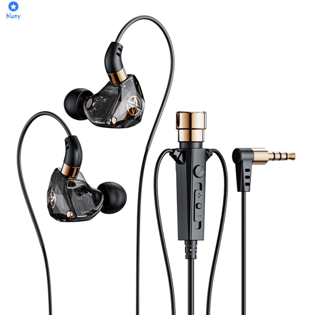 Tai Nghe Có Dây Giắc Cắm Kt-02 3.5Mm Kèm Micro Hd Động Chống Ồn Để Ghi Âm Hát Trực Tiếp 【Bluey】