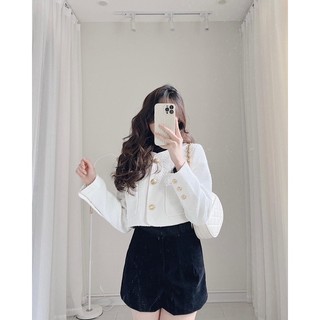 Áo dạ tweed croptop Samhyewear
