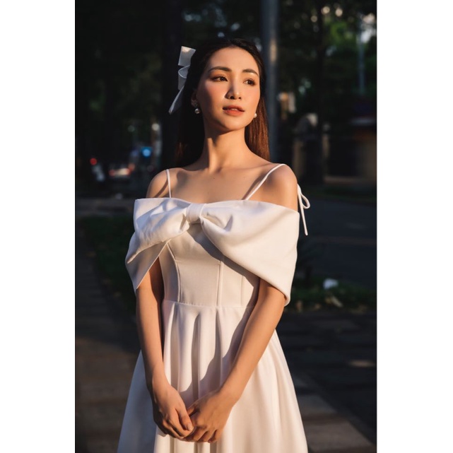 Váy Trắng Zury Dress Vài Taj Dự Tiệc Tiểu Thư Tafta Tay Phồng, Váy tiểu thư, công chúa trắng_mai.ni.chi