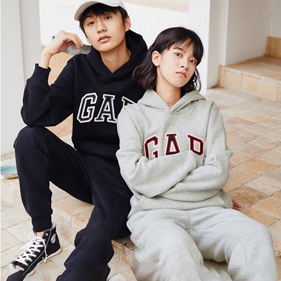Áo hoodie nam nữ form rộng in hình GAP mẫu mới