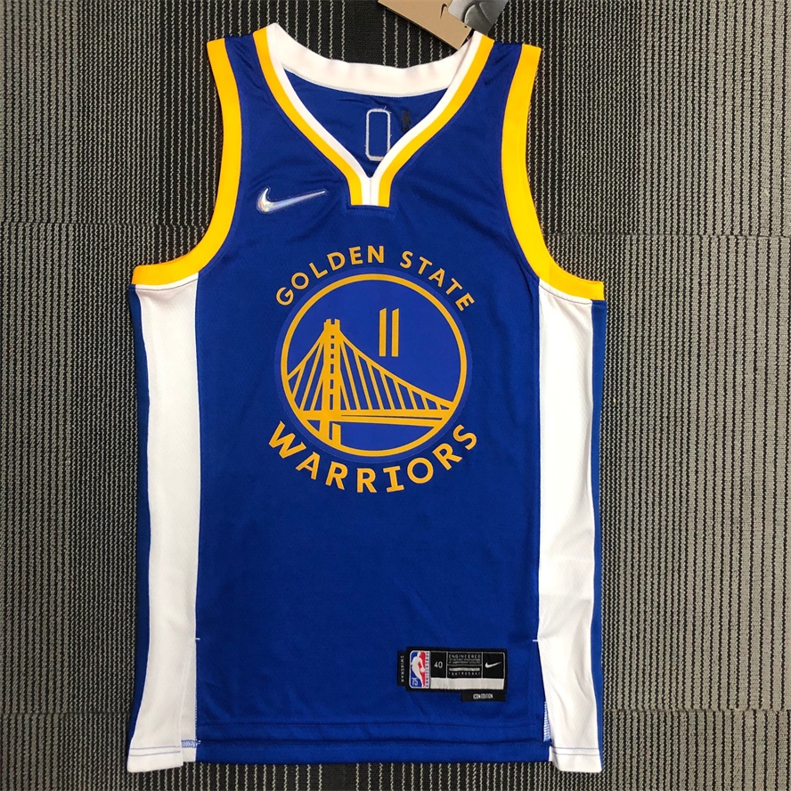 Thompson #11 NBA Áo Bóng Rổ Cổ Chữ V Màu Vàng Kỷ Niệm 75 Năm Chất lượng cao + tặng vòng đeo tay thời trang