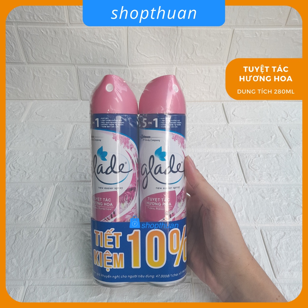 Xịt phòng Glade tuyệt tác hương hoa 280ml ( 1 chai )