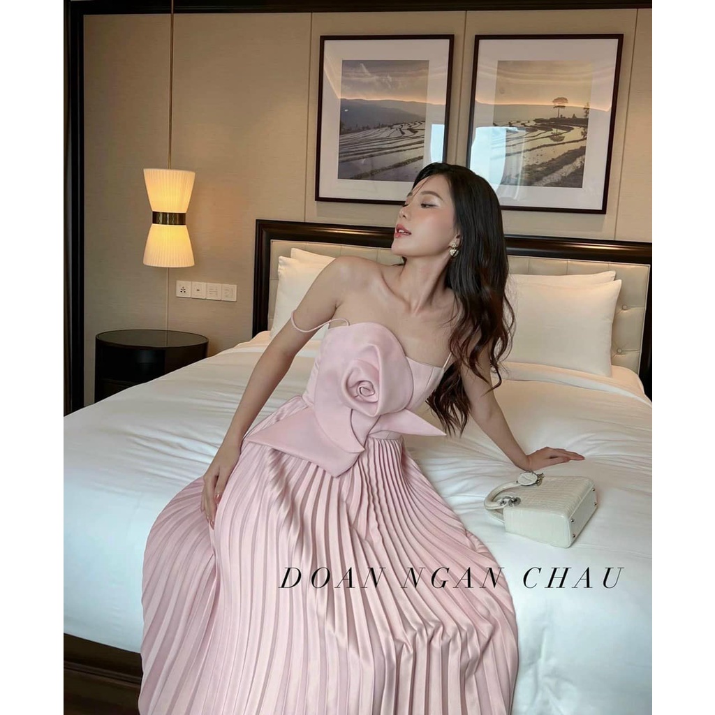 Đầm hoa dập ly siêu đẹp