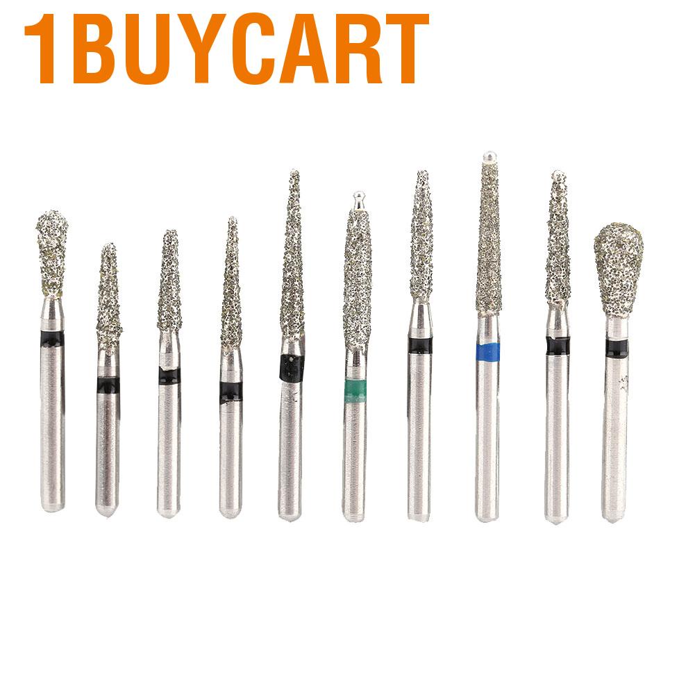 1buycart Dental  Burs High Speed Handpiece FG 1.6mm Polishing Drills 10pcs