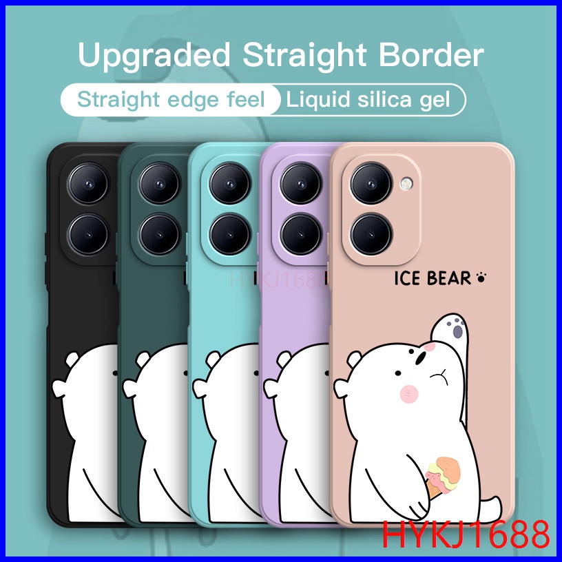 Ốp lưng Realme C33 Ốp Điện Thoại tpu Silicon Hình Gấu Và Mũ Cho Realme C33 HBX