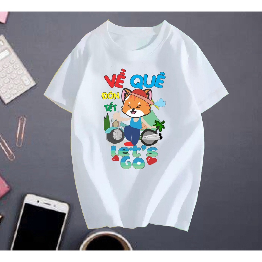 Áo thun Tết gia đình hội nhóm cặp đôi phông unisex nam nữ thun cotton dày dặn SGY401-3 SGSTORE1