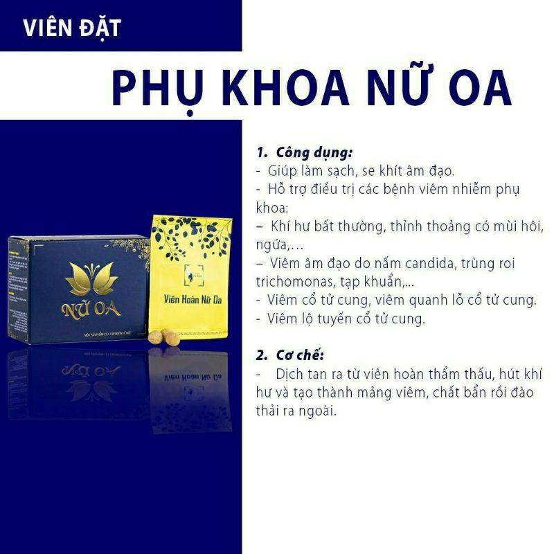 Phụ Khoa Nữ Oa 6v 6 gói ngâm bí quyết trẻ hoá, làm hồng, làm thơm, làm khít cô bé