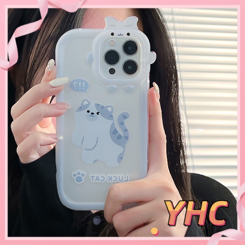 Ốp lưng iphone Mô hình LUCKY CAT màu xanh nhạt đơn giản Iphone 14 12 11 11 14plus 12pro 13pro 14pro 14promax S6 7plus X XR XS Pro / Max / Plus-6003
