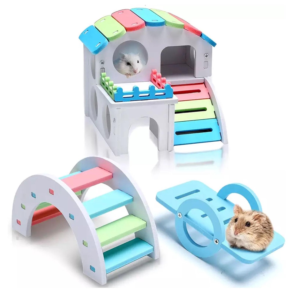 Xích Đu Đồ Chơi Bằng Nhựa PVC Nhiều Màu Sắc Cho Chuột Hamster