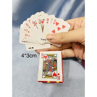 [Mô hình thu nhỏ][THẺ GIẤY HÌNH] Bộ bài tây mini đồ chơi  trang trí bàn làm việc nhà cửa
