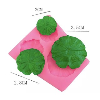 Khuôn silicon 3 lá sen làm xôi đậu, bánh bao