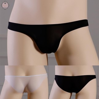 Men Thong Underpants Underwear Briefs Comfortable Ice Silk Panties Seamless