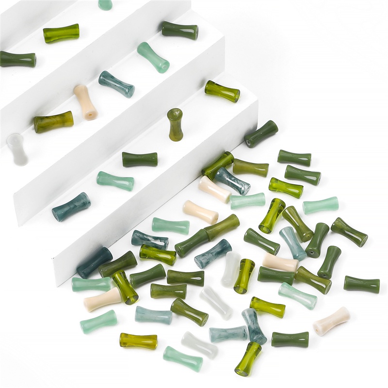 Hạt Nhựa Resin 13X5mm Hình Cây Tre Làm Trang Sức diy