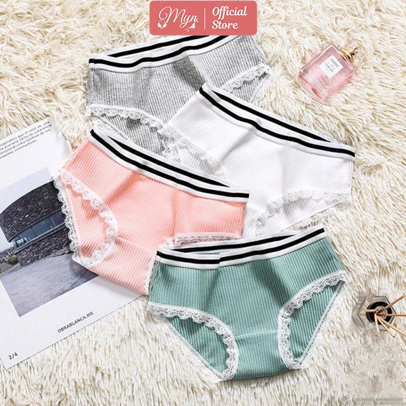 QUẦN CHIP COTTON GÂN TĂM KHÁNG KHUẨN MẪU MỚI, QUẦN LÓT NỮ Q 117 MYN_UNDERWEAR