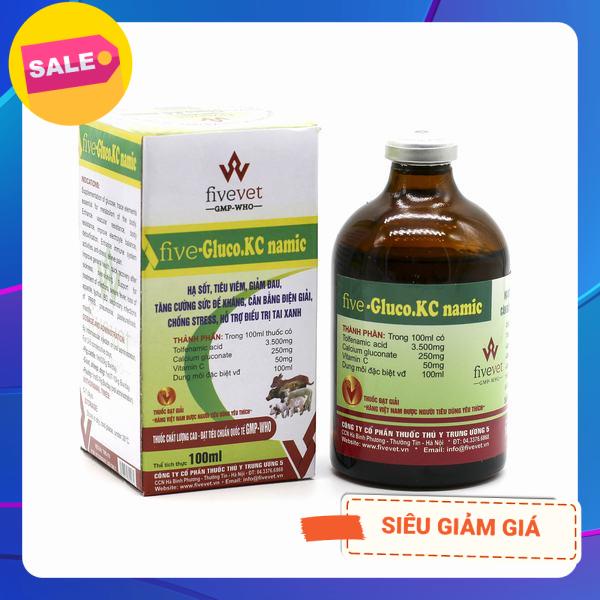 Five Glu.coKC ha sot, giam dau, can bang dien giai, tang suc de khang tren cho, meo, heo, bo, ga, vit