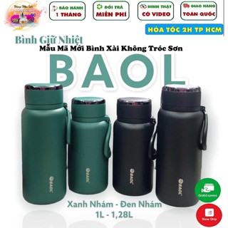 Bình Giữ Nhiệt Nhám Cao Cấp, Chất Liệu Inox SUS304 L32 1000ml, 1280ml, 1500ml - Đủ Màu ) - Loại Nhám Không Tróc Sơn