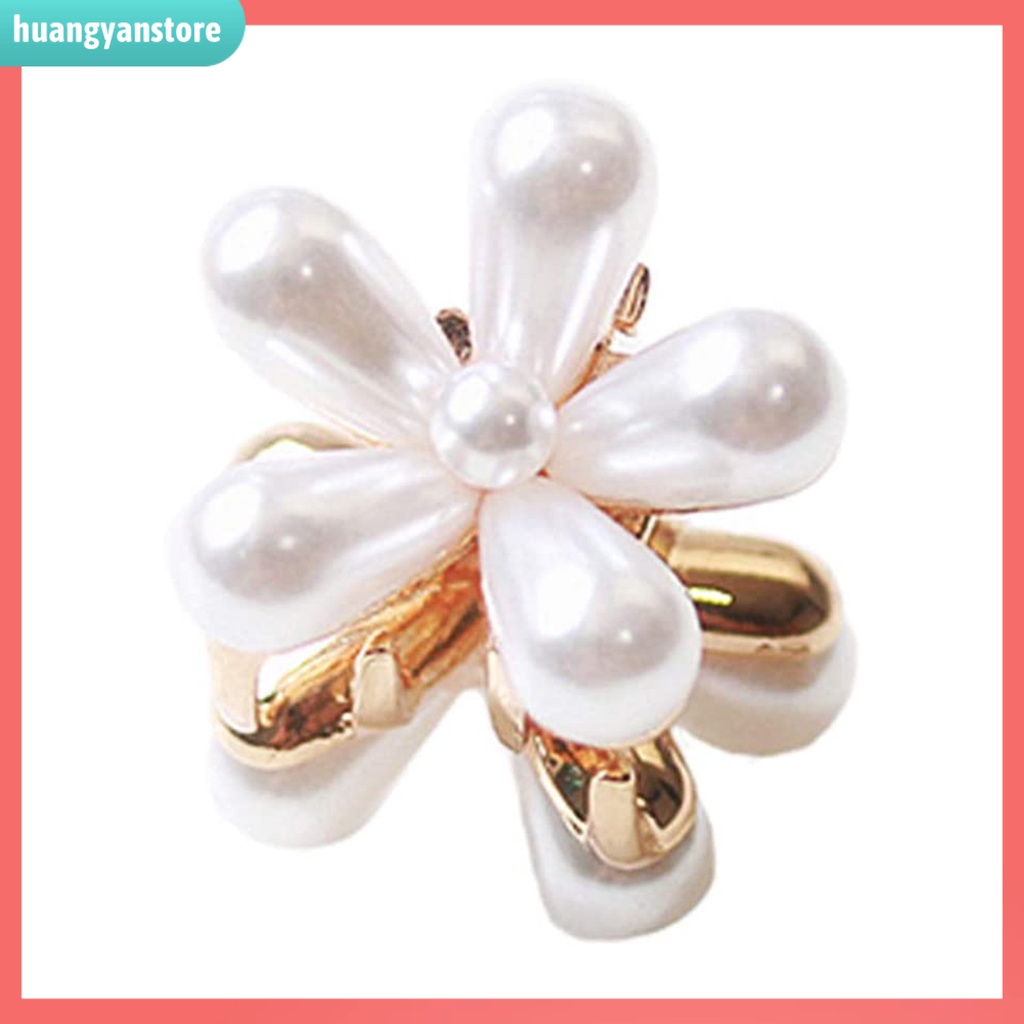 HY/ Kẹp Tóc Hình Hoa Đính Ngọc Trai Giả Thời Trang Cho Nữ