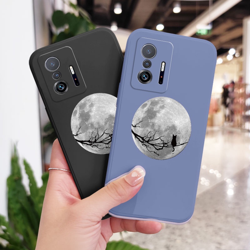 Ốp Điện Thoại Hình Mèo Mặt Trăng Cho xiaomi mi 13t 12t 11t 10t pro lite mi 9t pro