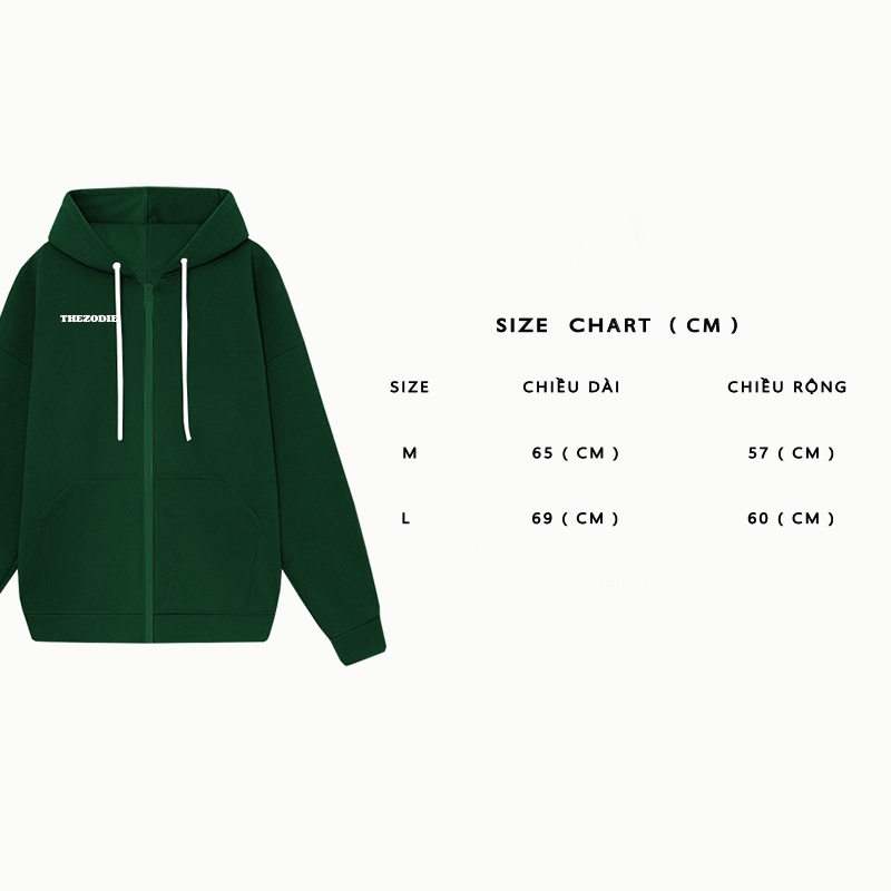 Áo HODIE ZIP / THEZODIE Nâu