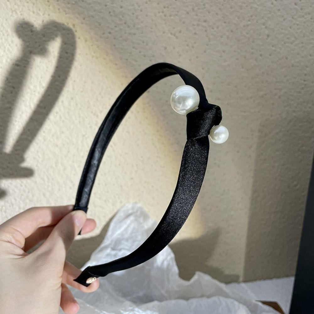 ANEMONE Băng Đô Cài Tóc Đính Ngọc Trai Co Giãn Phong Cách Pháp Cổ Điển Thời Trang Mùa Thu