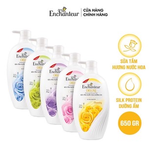 Sữa tắm hương nước hoa dưỡng da thơm mịn Enchanteur Charming/ Sensation/ Delightful/ Romantic/ Magic 650gr (5 mùi)