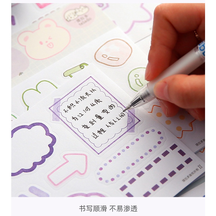 Sticker, khung viết chữ trang trí album ảnh DIY