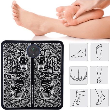 Thảm Massage Chân EMS Có Màng Hình Hiển Thị Giúp Lưu Thông Khí Huyết, Chăm Sóc Sức Khỏe, 8Chế Độ