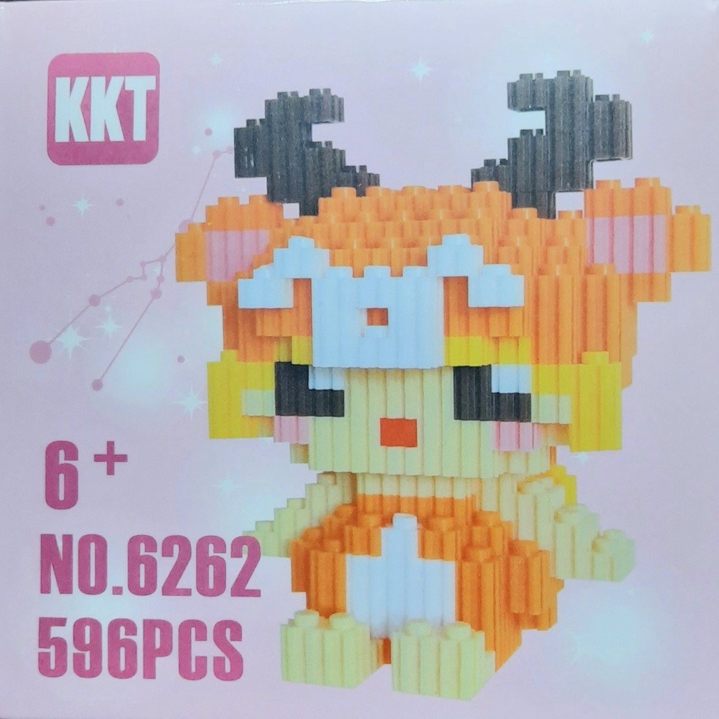 Mô hình 12 cung hoàng đạo, đồ chơi lắp ráp 3d 12 con giáp mini đáng yêu cute phô mai que MALABEO KIDS