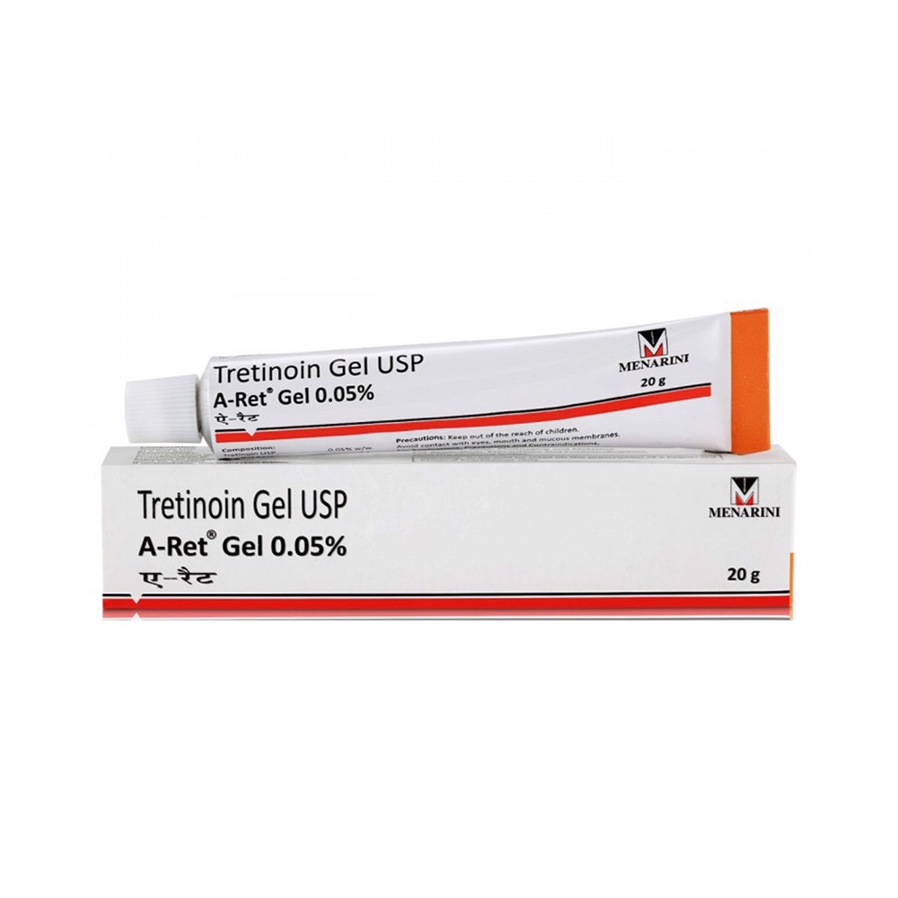 Tretinoin Aret gel 0.1% 0.05% 0.025% ngăn lão hóa, mụn  - A ret tretinol
