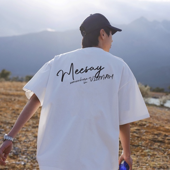 Áo thun form rộng Meesay signature Basic Tee vải cotton cao cấp co giãn, dày dặn Local Brand