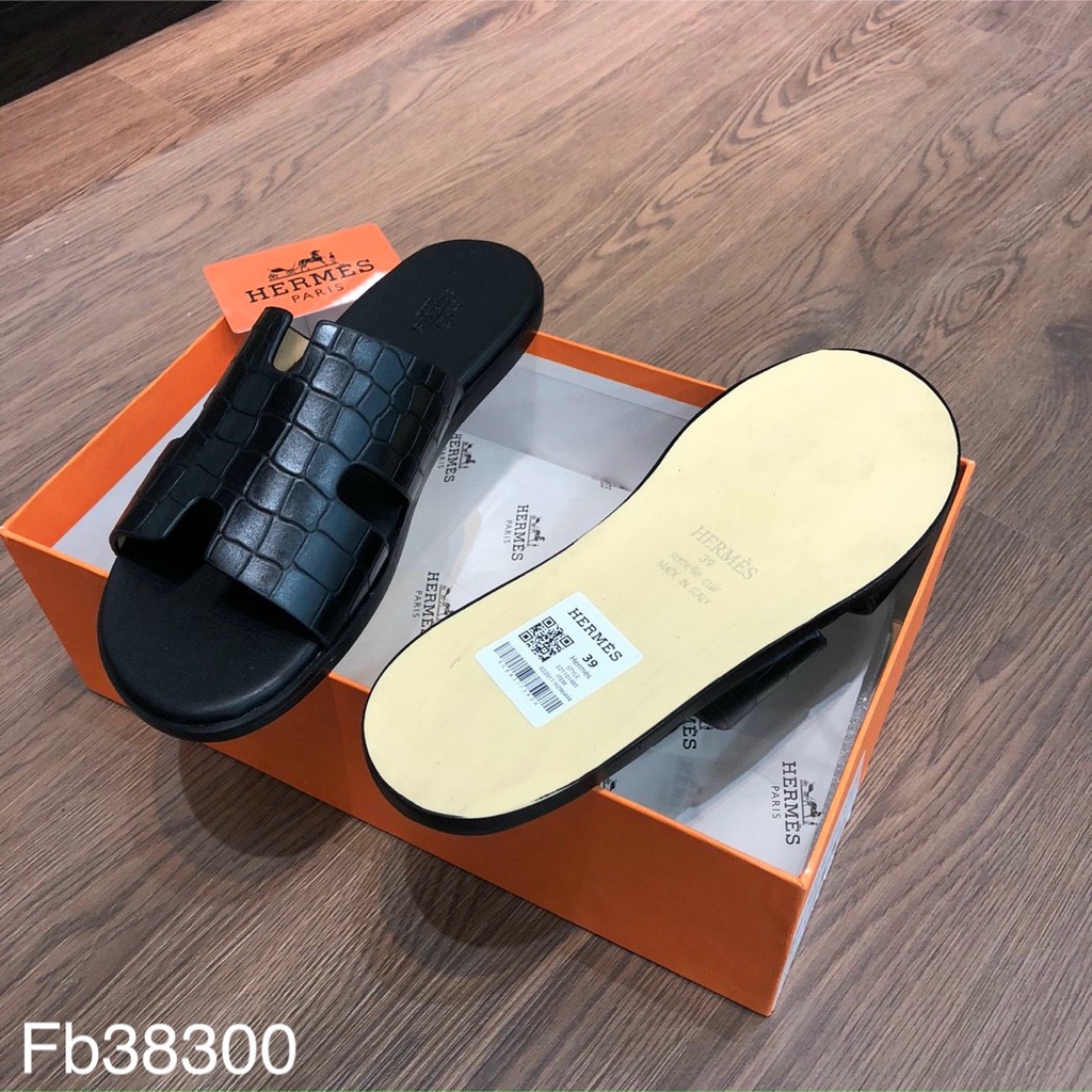 Dép HM Vân Cá Sấu Phối Đồ Cực Trẻ Trung, Tôn Dáng Fullbox