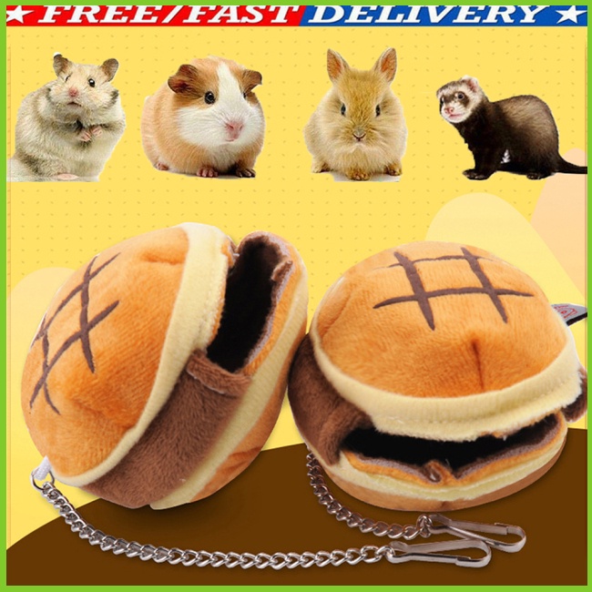Tổ Ngủ Giữ Ấm Hình Hamburger Hoạt Hình Cho Chuột Hamster
