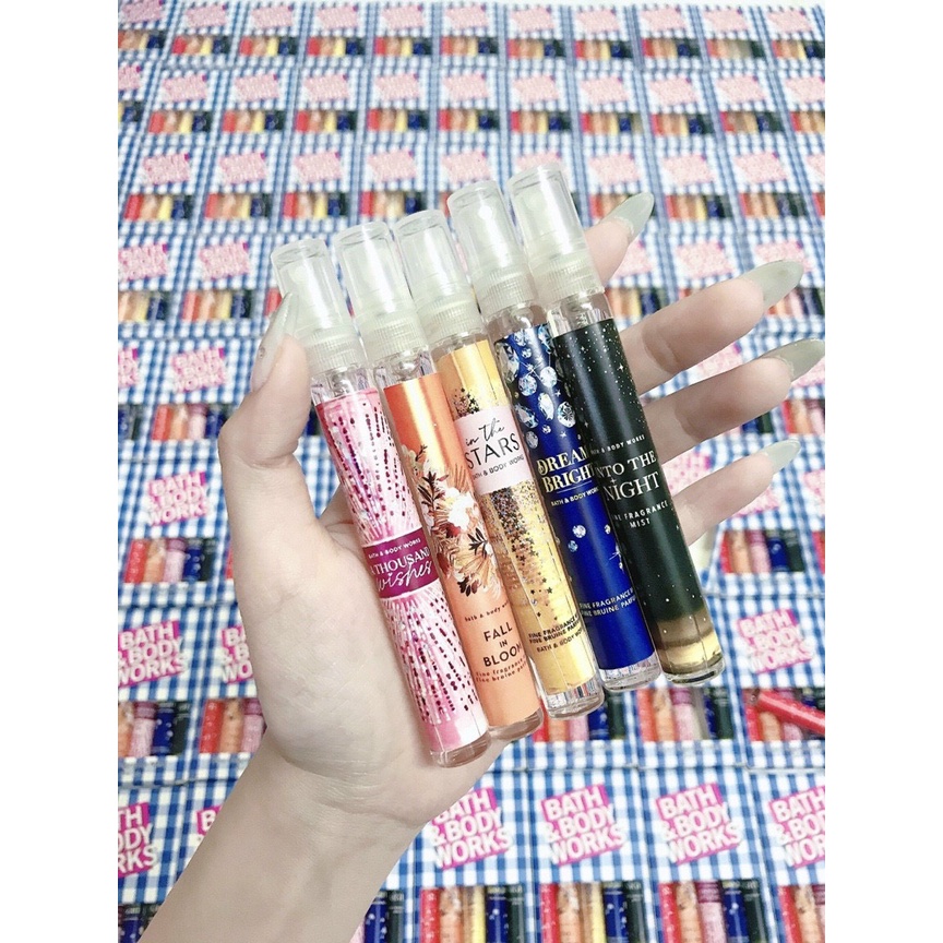 Set 5 chai xịt thơm Bath&Body Works Fine Fragrance Mist 10ml x 5 - Wellstoreuk89