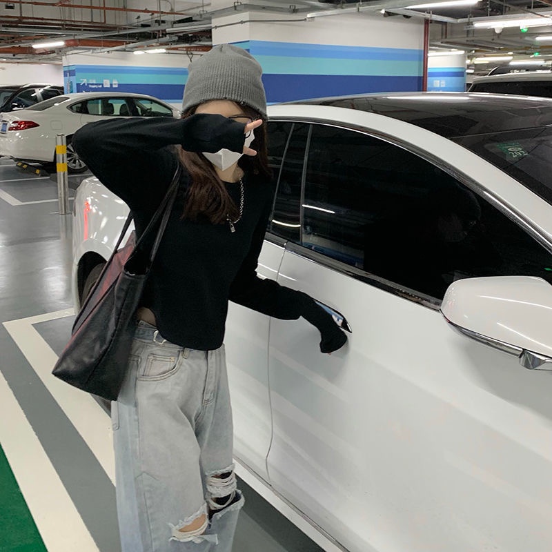 Áo Thun Tay Dài Cỡ Lớn Thời Trang Mùa Thu Mới 2022 Cho Nữ