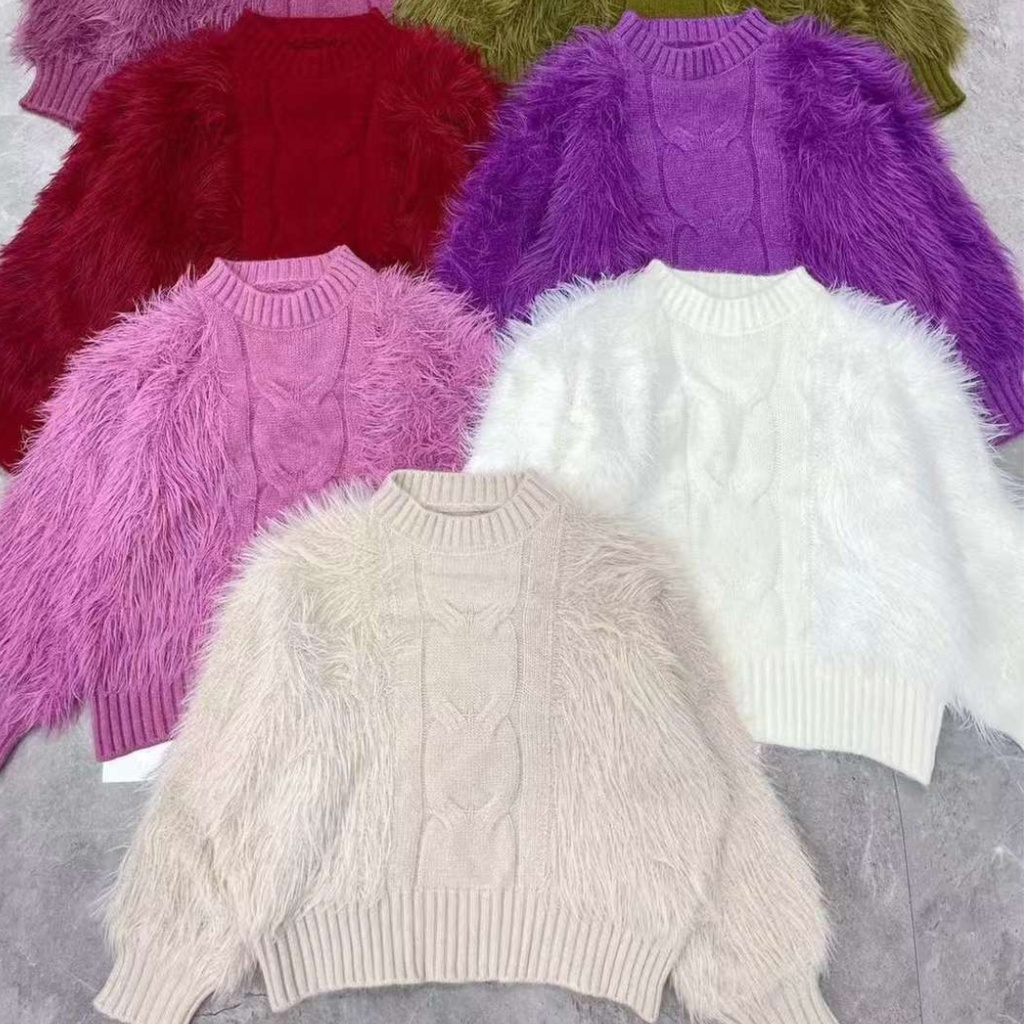 Áo lông hàng QC loại 1, áo len lông thỏ dày mịn hottrend mới nhất