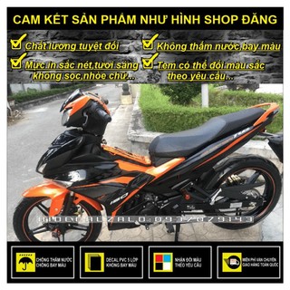 Tem rời exciter 150 rc mẫu zin phối cam đen - thu decal
