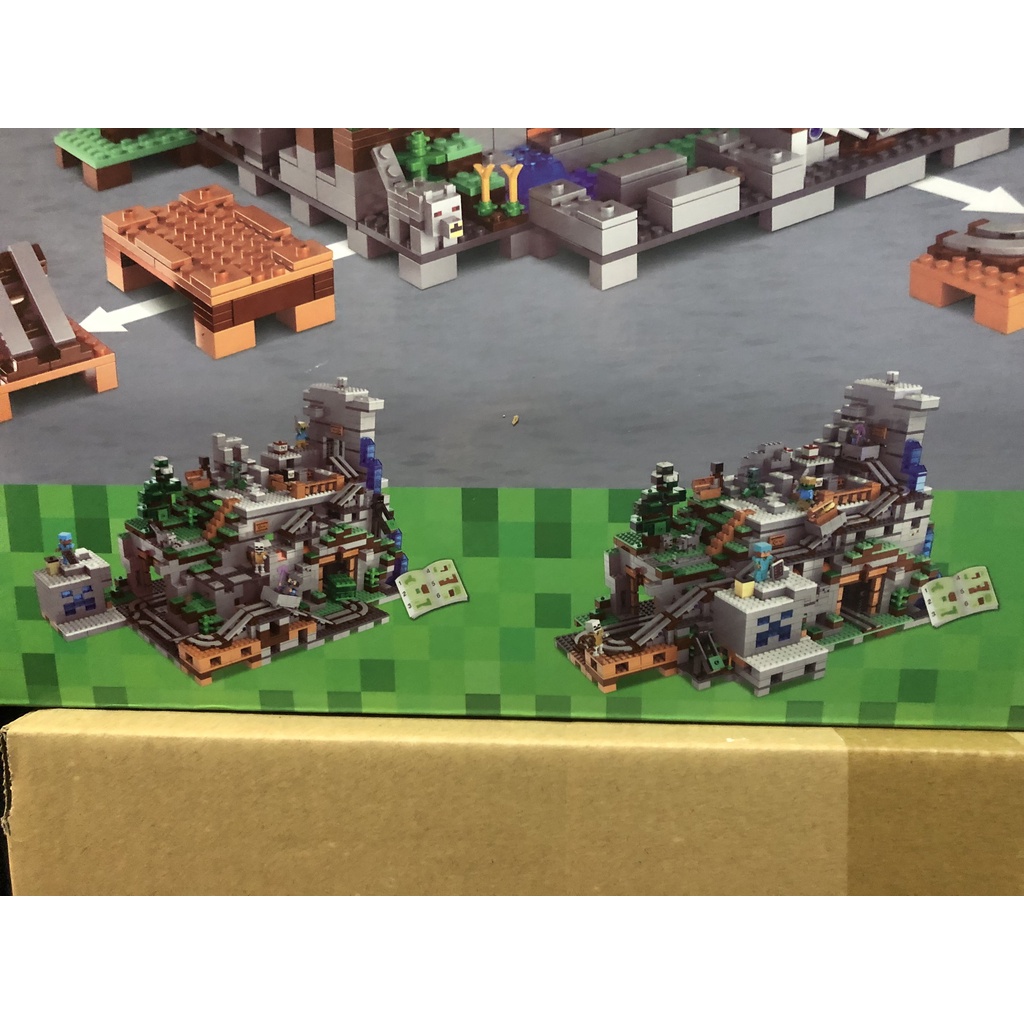 Xếp Hình Minecraft D 2139 Hang Động Kho Báu Trên Núi 2134 Mảnh