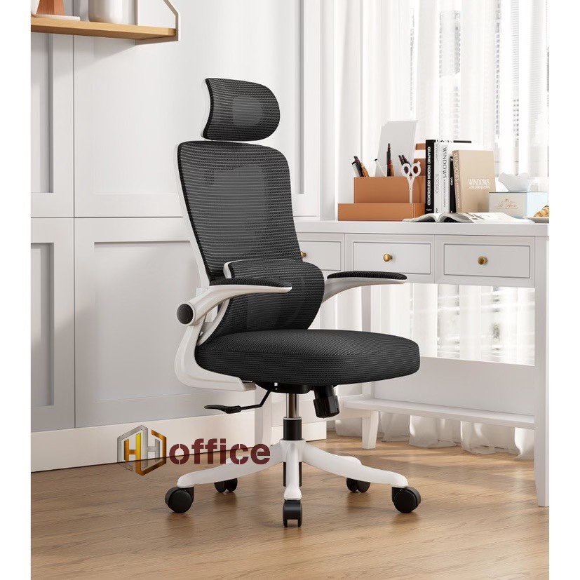 Ghế văn phòng, ghế lưng lưới công thái học ergonomic thông minh hỗ trợ giảm đau mỏi thắt lưng có đệm cao su