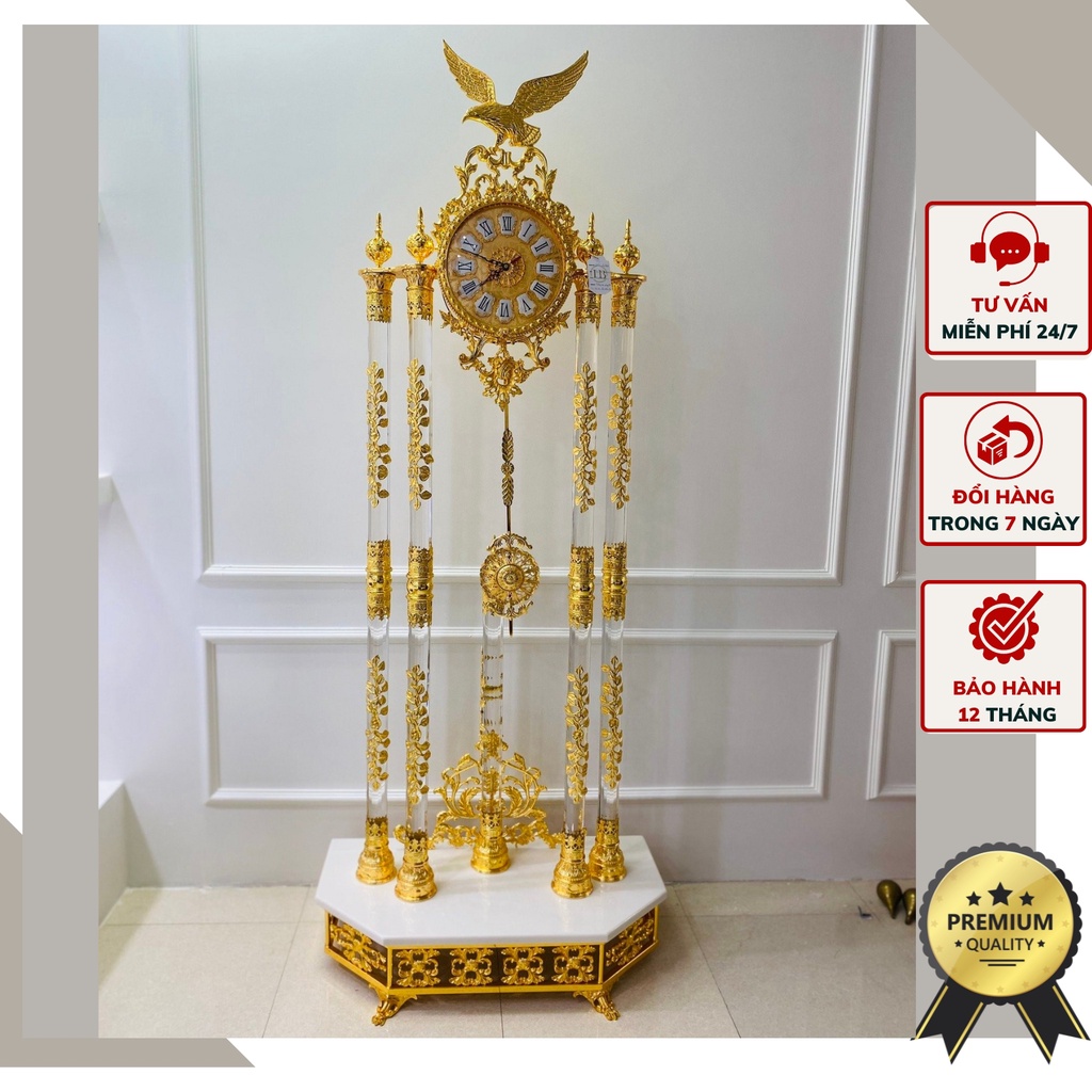 Đồng hồ cây đại bàng mạ vàng mang phong cách tân cổ điển DHCV-G8021